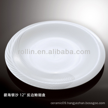 healthy durable white porcelain oven safe silver sand dinnerware